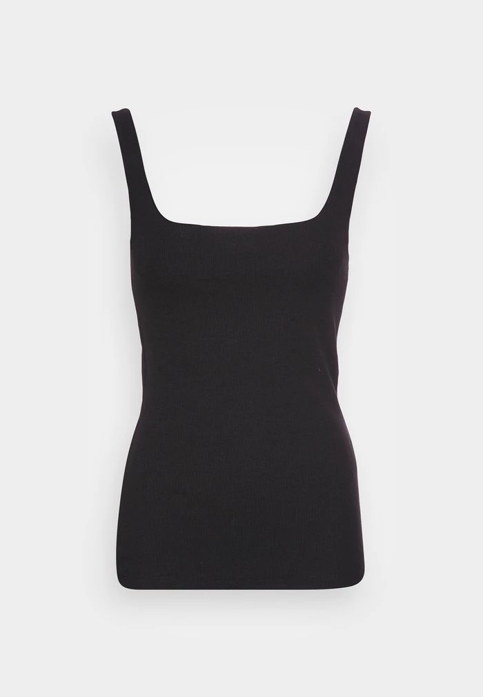 T-Shirt ANNA FIELD Anna Field Minimal Tank With Square Round Neckline Noir Femme | XEH-8219067